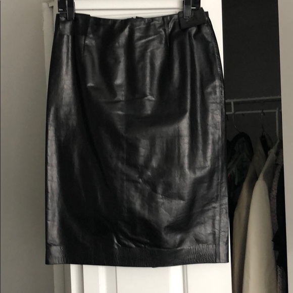 Worth Dresses & Skirts - Worth Collection Black Leather Skirt Worn Once
